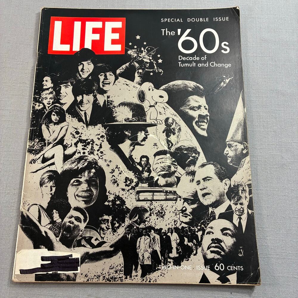 Vintage 1969 LIFE Magazine The 60s Beatles JFK MLK Special Double See Descr